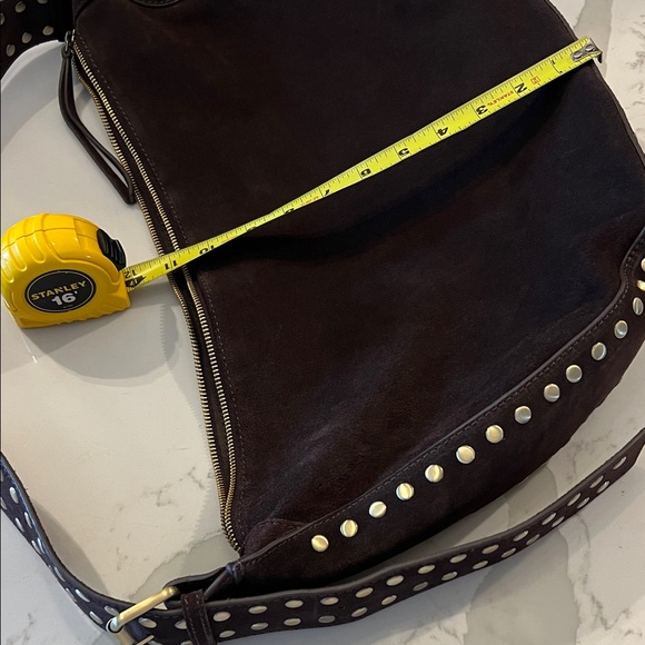 Source Unknown Dark Brown Studded Hobo Bag - Picture 4 of 8